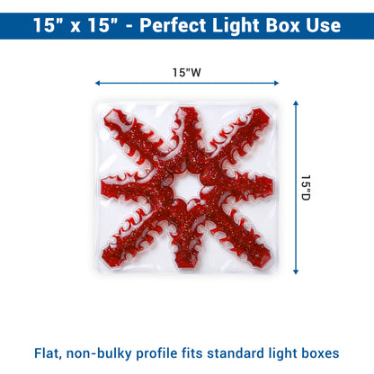 Eight Spoke Snow Flake Light Box Gel Pads