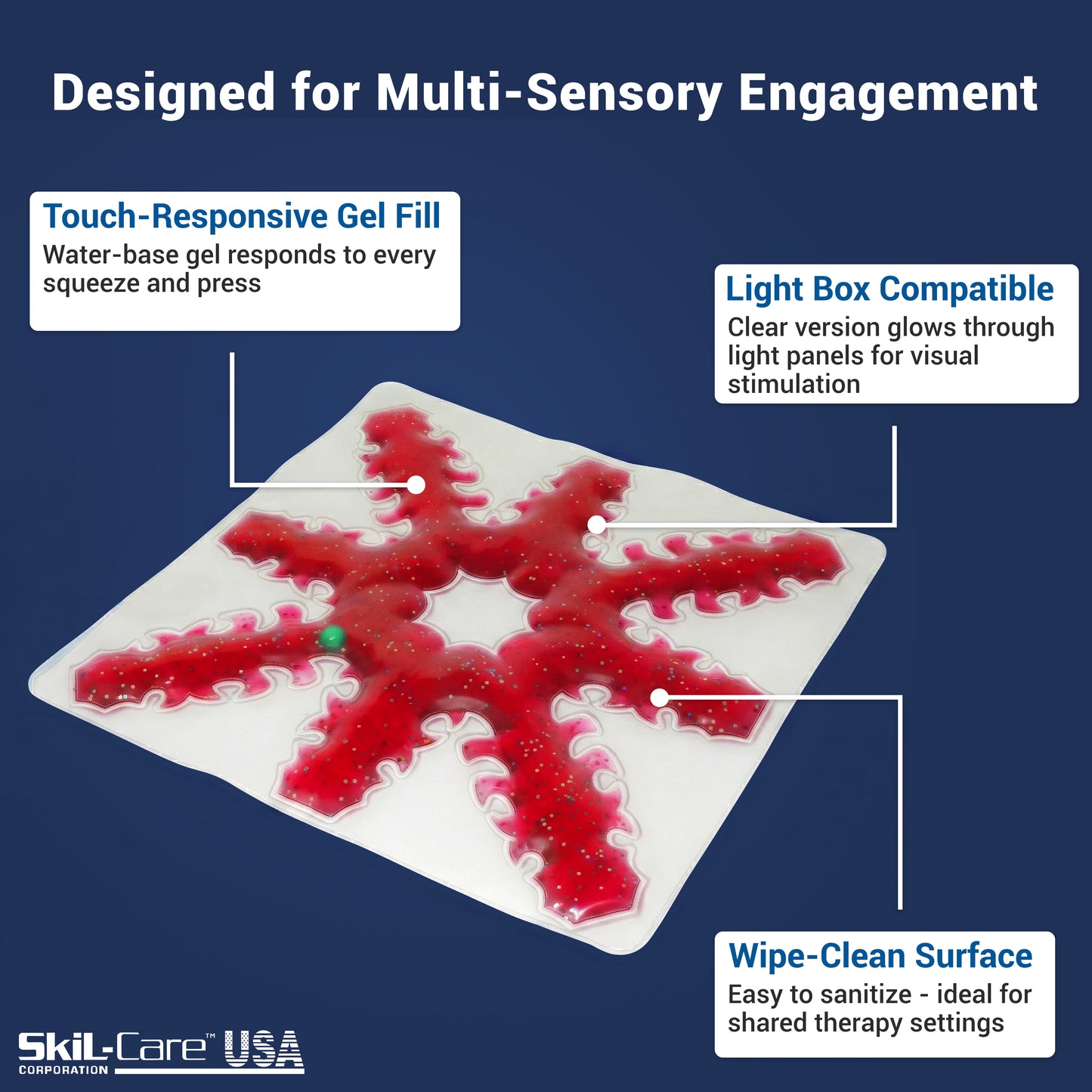 Eight Spoke Snow Flake Light Box Gel Pads